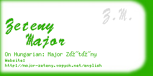 zeteny major business card